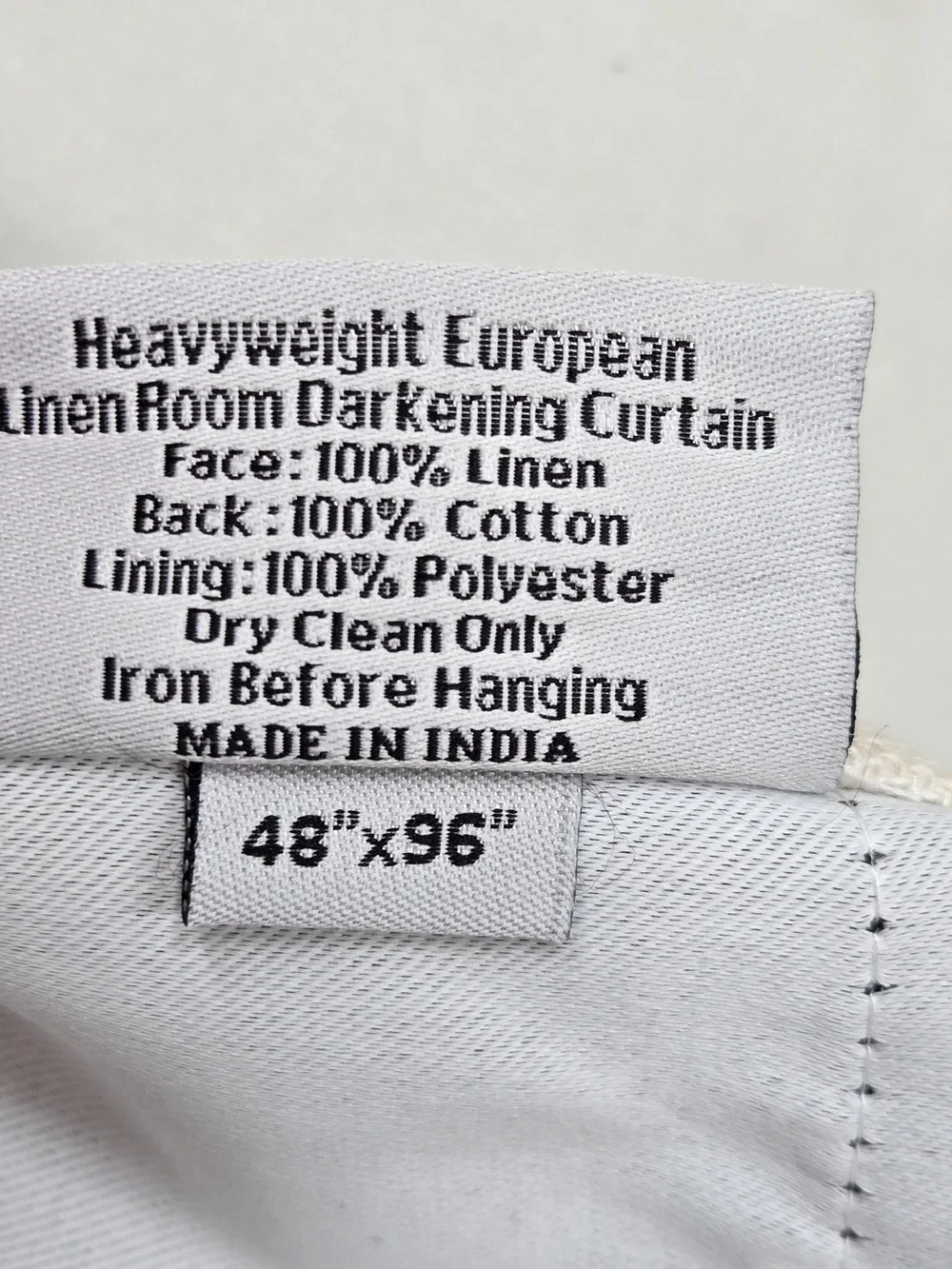 NWT QUINCE Set48x96 Heavyweight sand European Linen Room Darkening Curtains 9879